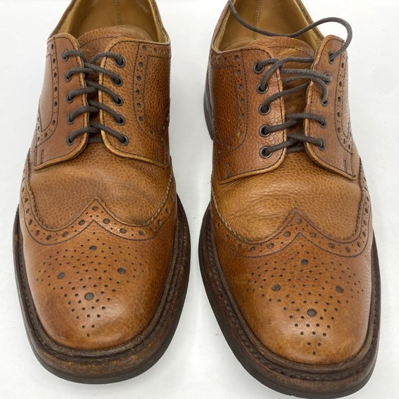 Loake Badminton 2 / Brown Leather Derby Brogue Shoes / Men\'s  US 9.5 / UK 8.5 main image 5